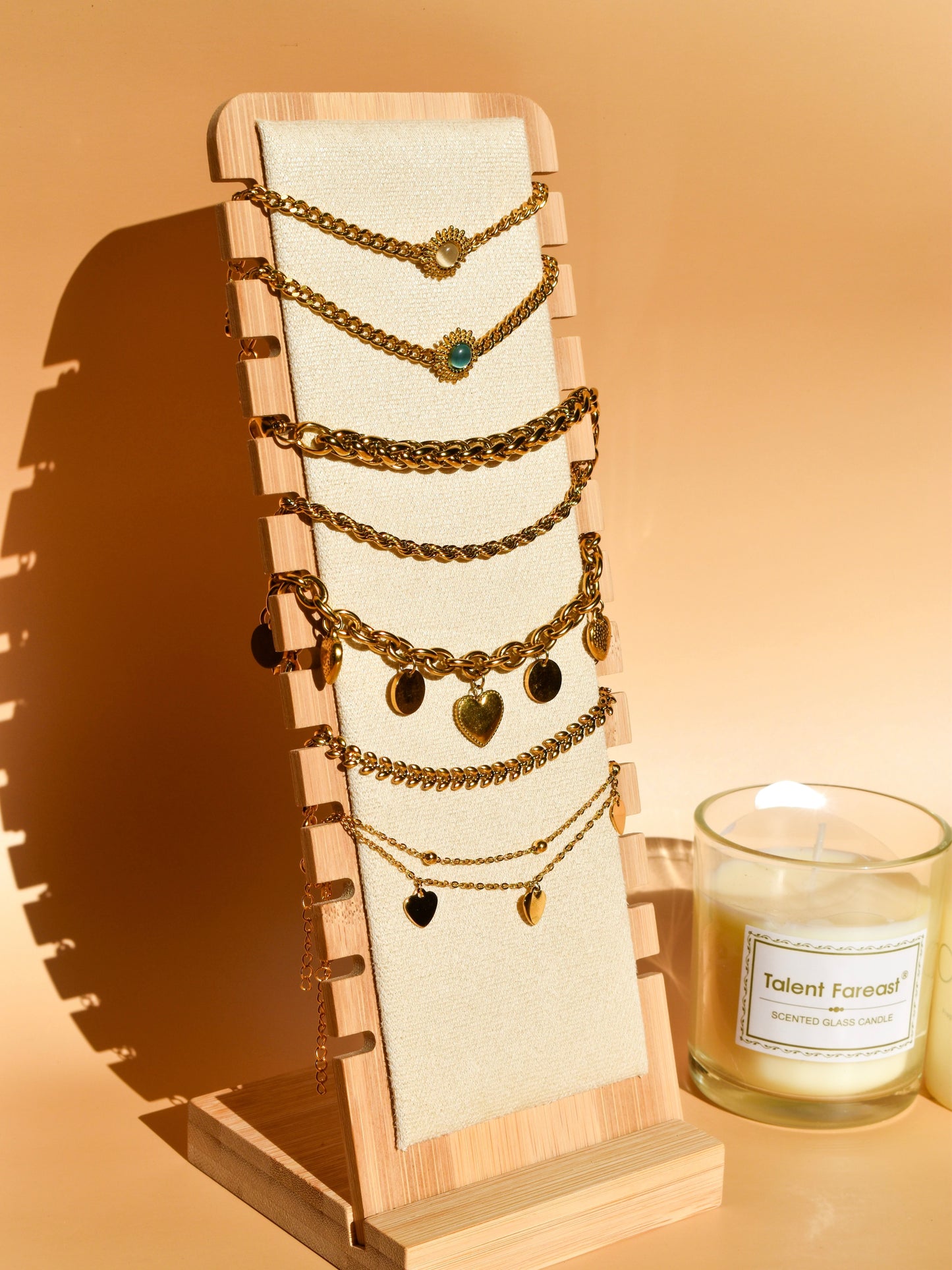 Heart charm bracelet