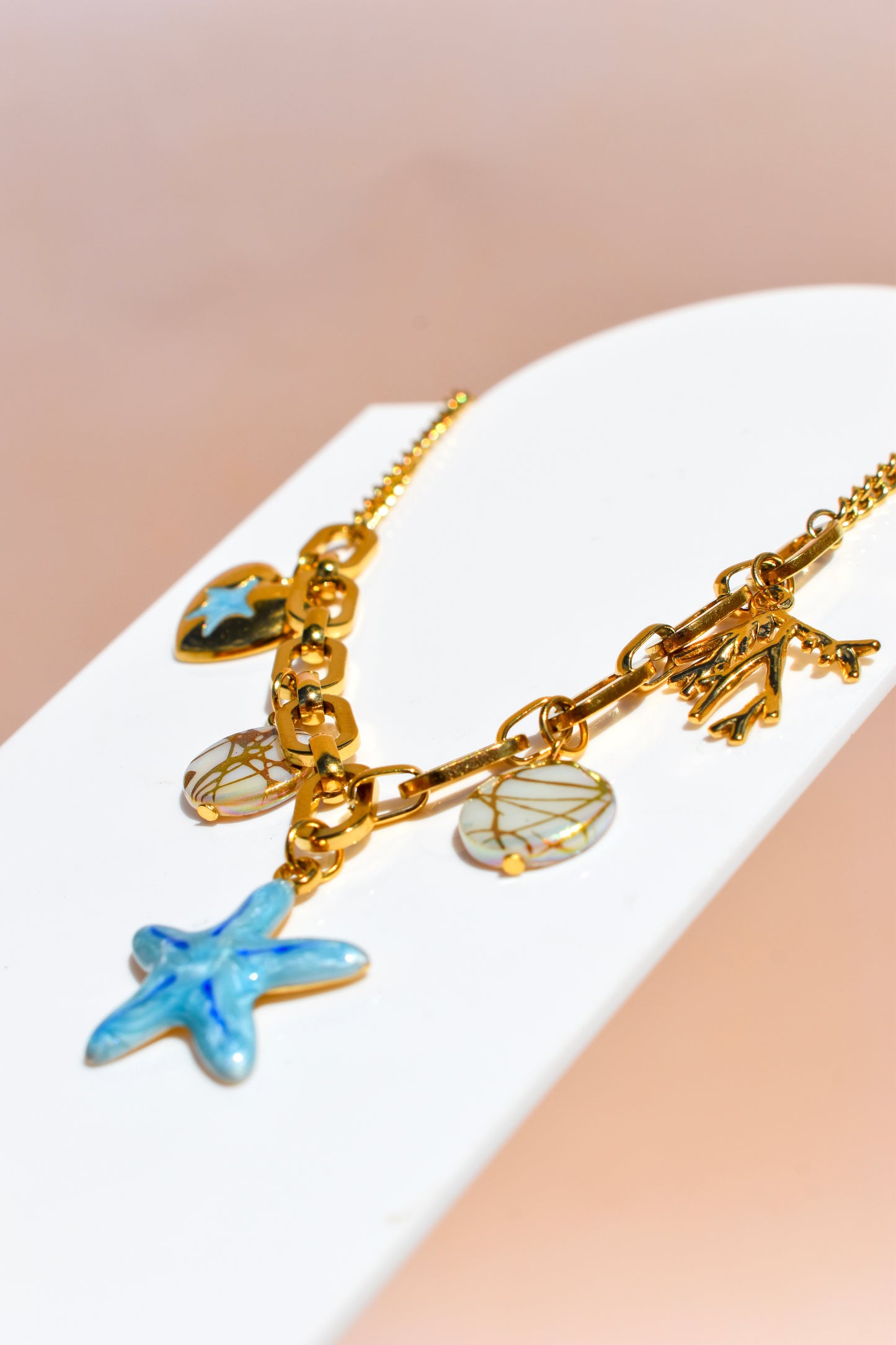 Starfish charm necklace