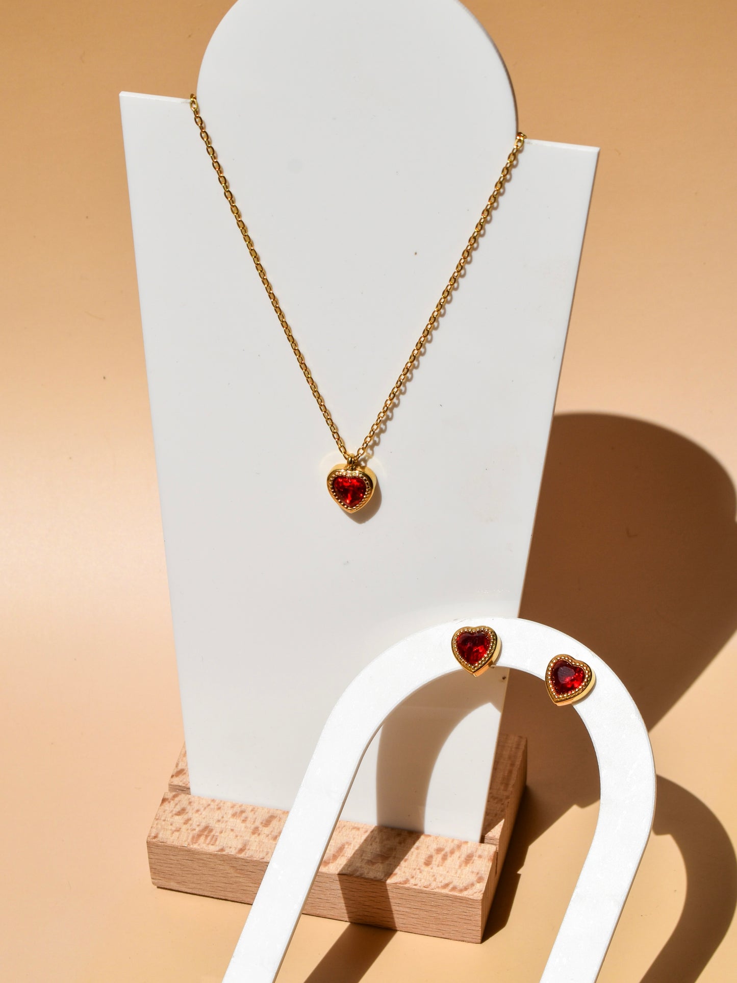 Ruby heart necklace