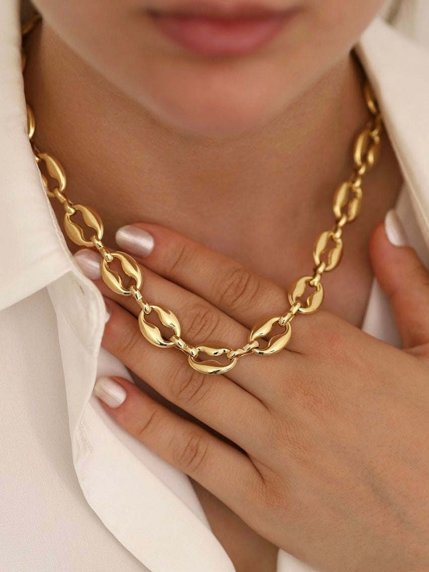 Coffee bean necklace