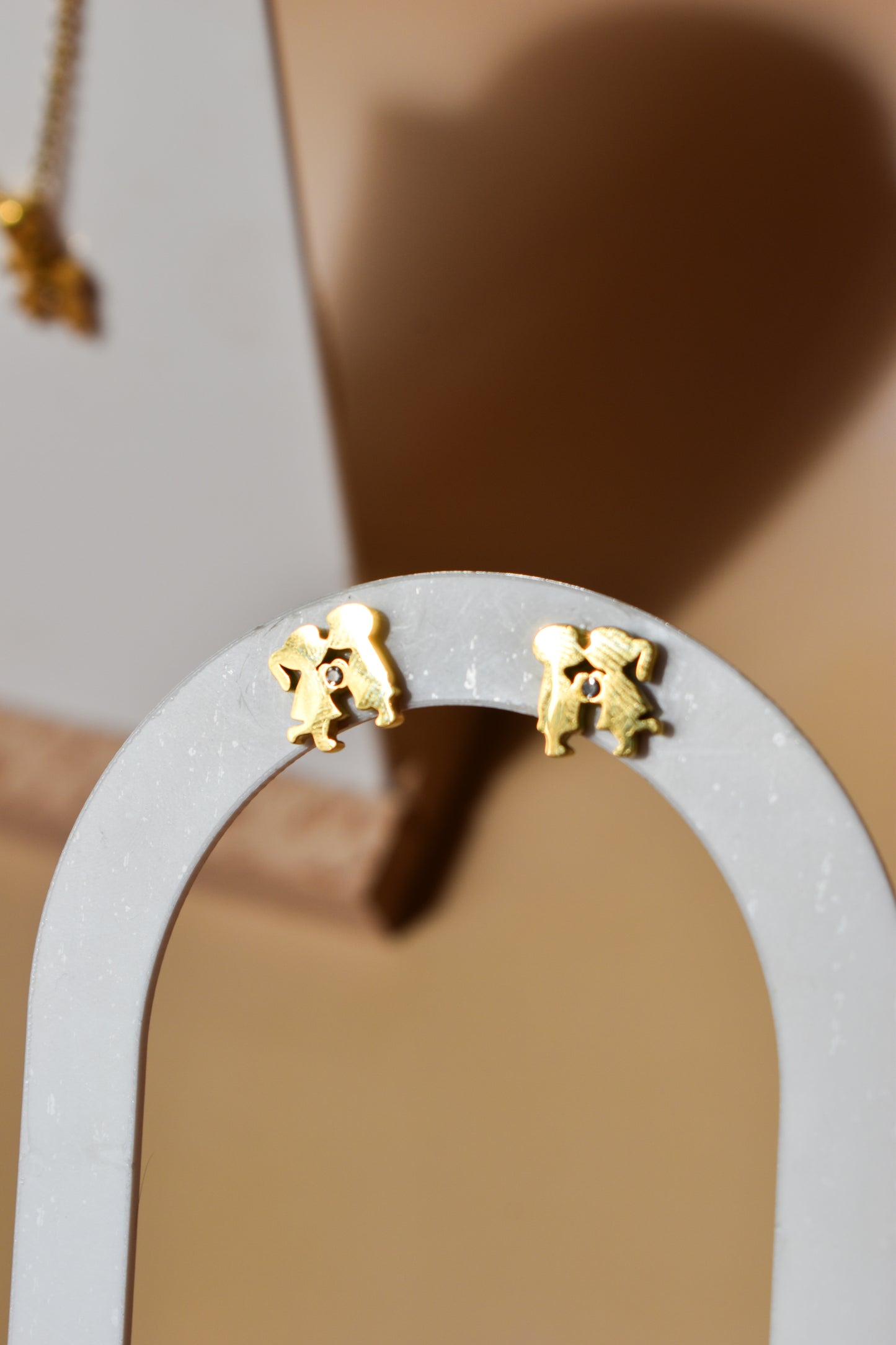 Couple necklace + earrings set