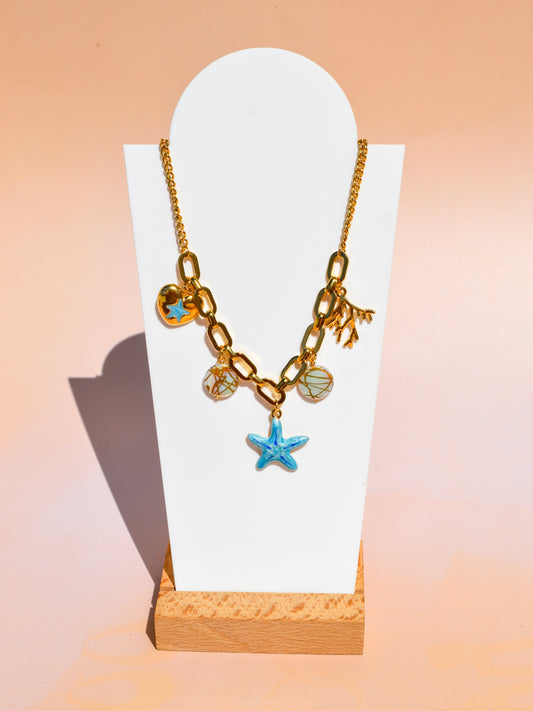 Starfish charm necklace