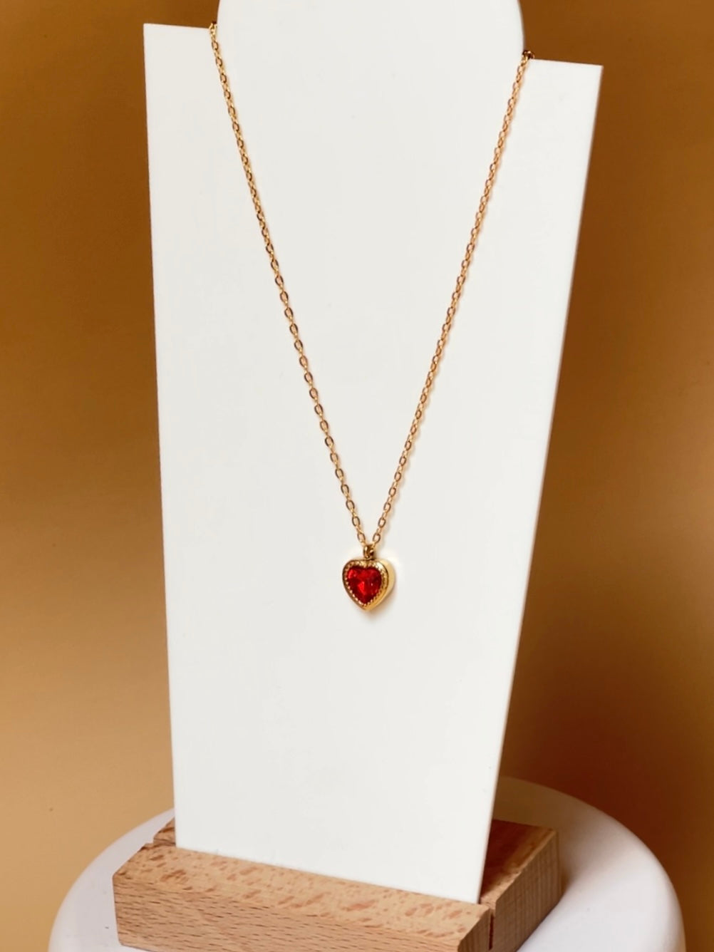 Ruby heart necklace