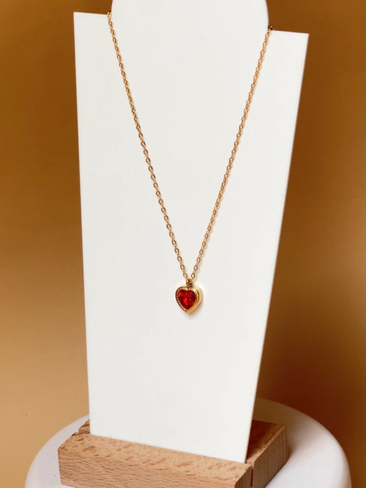 Ruby heart necklace
