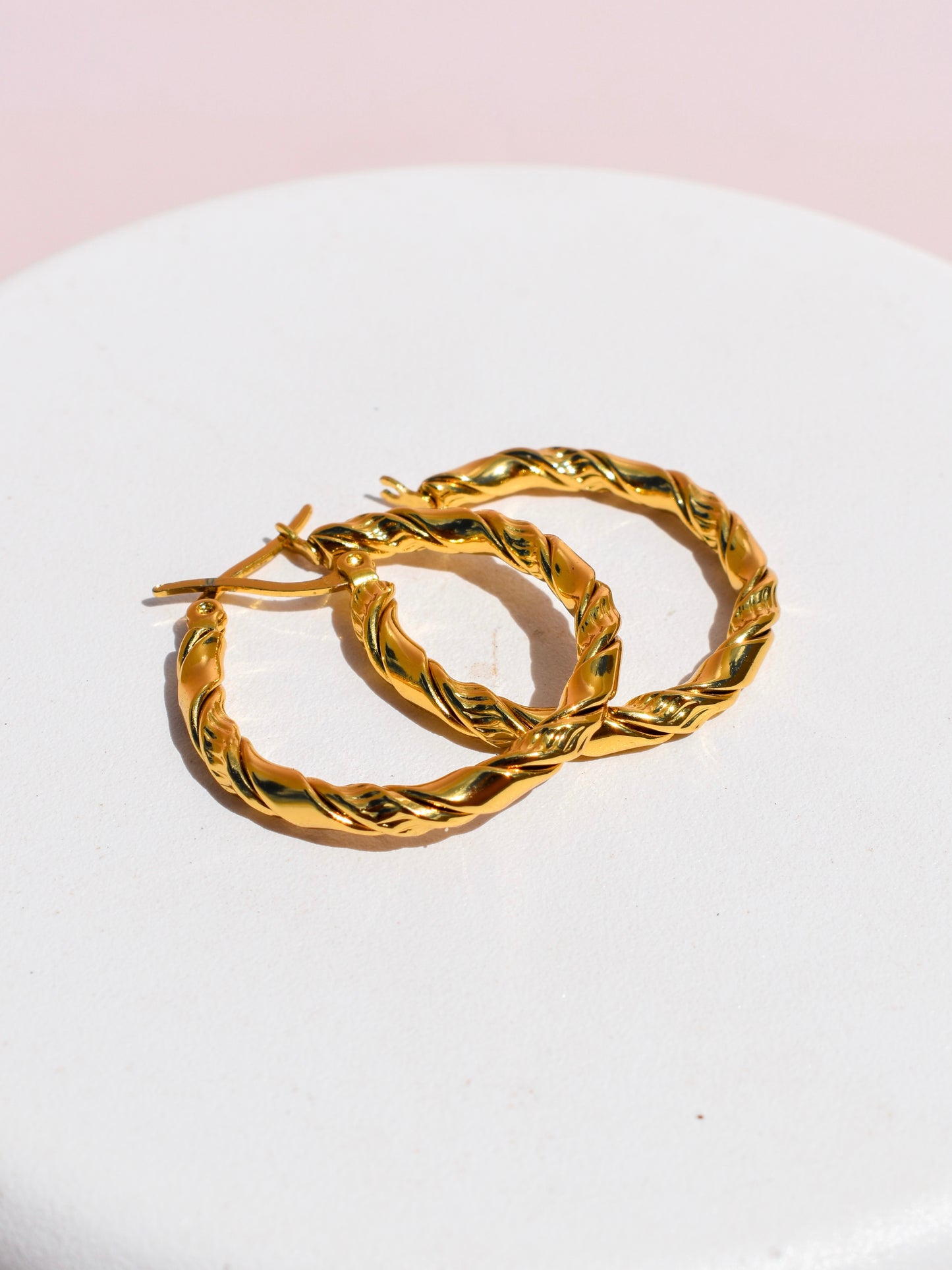 Twisted hoop earrings