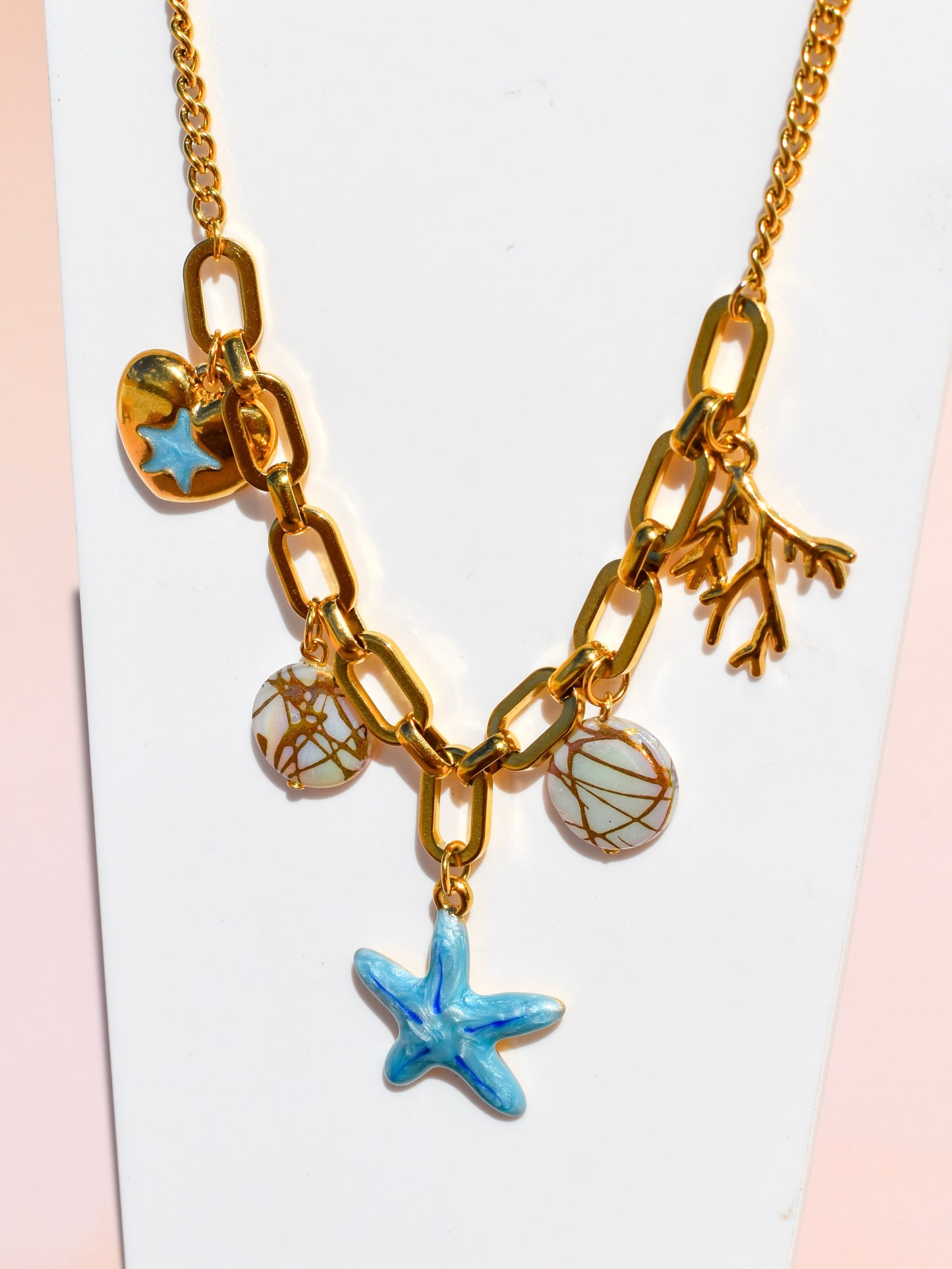 Starfish charm necklace