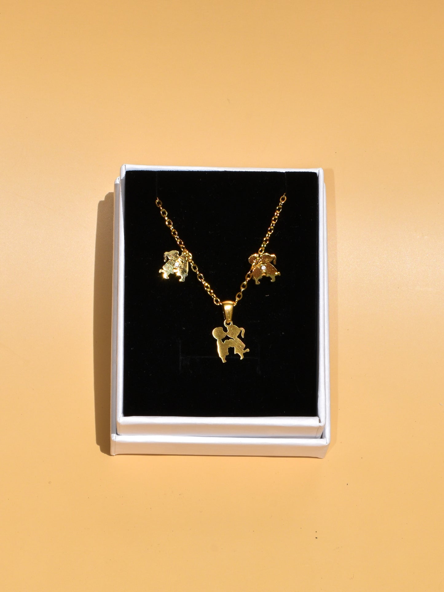 Couple necklace + earrings set